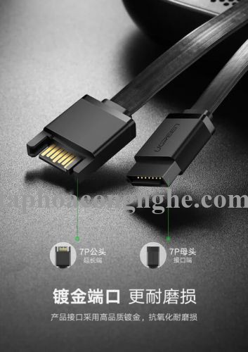 Ugreen 50399 0.5M màu Đen Cáp truyền dữ liệu SATA 3.0 cao cấp US217 30050399